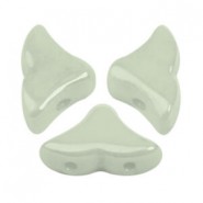 Les perles par Puca® Hélios kralen Opaque light green ceramic look 03000/14457